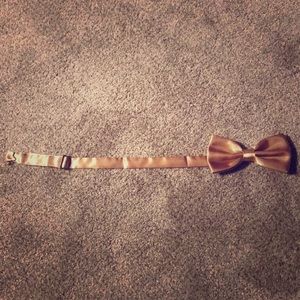 Gold Clip-on Bow tie